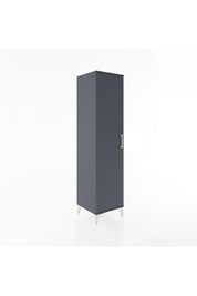 Hyperion Dolap 2 Raflı Tek Kapaklı Tek Askılı 44x44x182 Antrasit-Antrasit