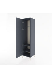 Hyperion Dolap 2 Raflı Tek Kapaklı Tek Askılı 44x44x182 Antrasit-Antrasit