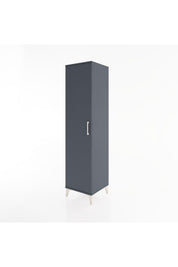 Hyperion Dolap 2 Raflı Tek Kapaklı Tek Askılı 44x44x182 Antrasit-Antrasit