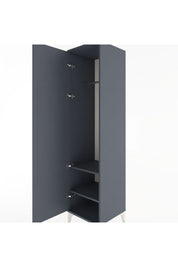 Hyperion Dolap 2 Raflı Tek Kapaklı Tek Askılı 44x44x182 Antrasit-Antrasit