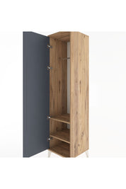Hyperion Dolap 2 Raflı Tek Kapaklı Tek Askılı 44x44x182 Çam-Antrasit