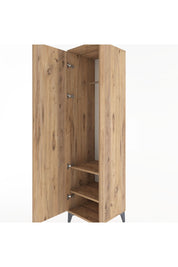 Hyperion Dolap 2 Raflı Tek Kapaklı Tek Askılı 44x44x182 Çam-Çam