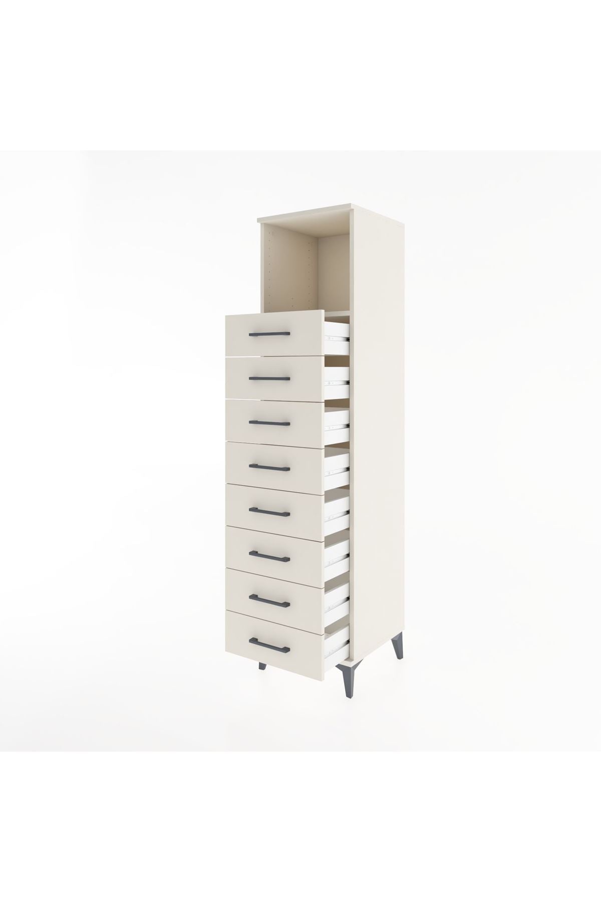 Hyperion Dolap Tek Raflı 8 Çekmeceli 44x44x182 Aytaşı-Aytaşı