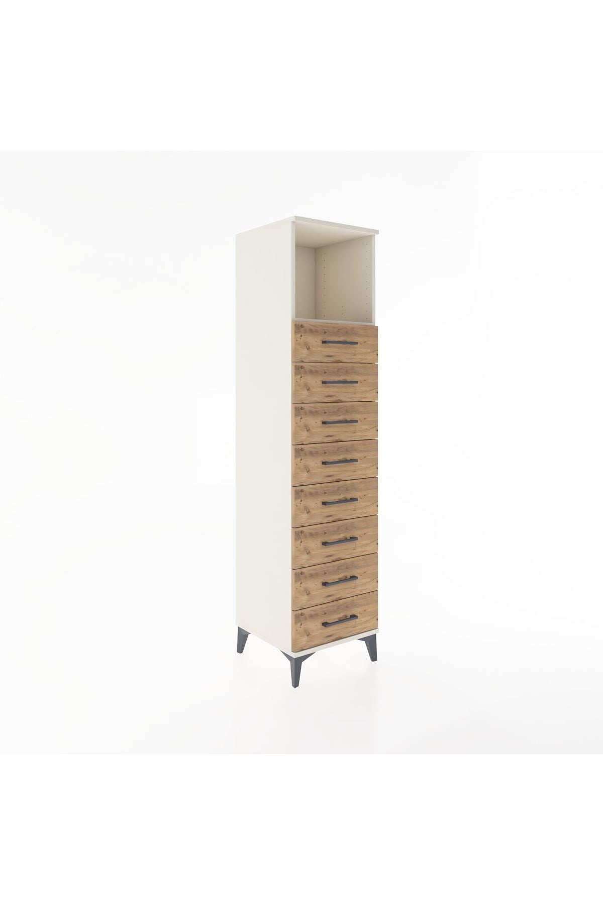 Hyperion Dolap Tek Raflı 8 Çekmeceli 44x44x182 Aytaşı-Çam