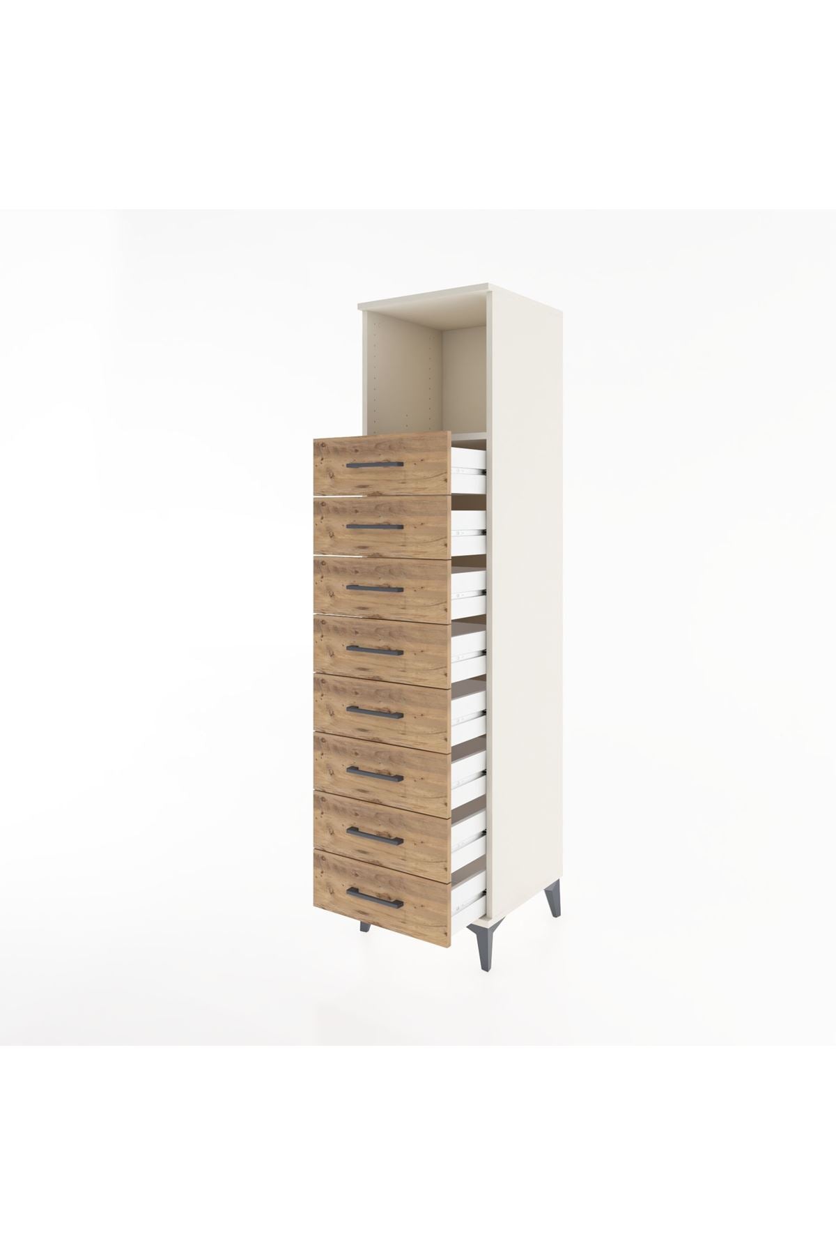 Hyperion Dolap Tek Raflı 8 Çekmeceli 44x44x182 Aytaşı-Çam