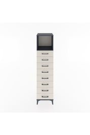 Hyperion Dolap Tek Raflı 8 Çekmeceli 44x44x182 Antrasit-Aytaşı