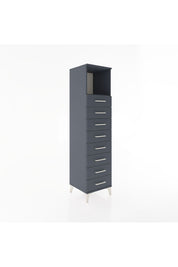 Hyperion Dolap Tek Raflı 8 Çekmeceli 44x44x182 Antrasit-Antrasit
