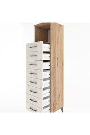 Hyperion Dolap Tek Raflı 8 Çekmeceli 44x44x182 Çam-Aytaşı