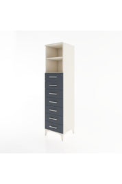 Hyperion Dolap 2 Raflı 7 Çekmeceli 44x44x182 Aytaşı-Antrasit