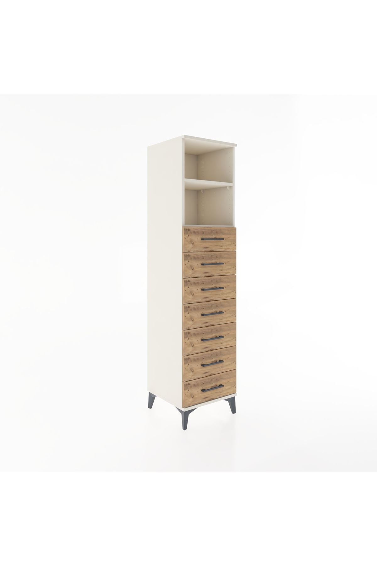 Hyperion Dolap 2 Raflı 7 Çekmeceli 44x44x182 Aytaşı-Çam