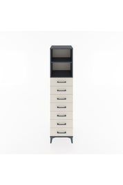 Hyperion Dolap 2 Raflı 7 Çekmeceli 44x44x182 Antrasit-Aytaşı