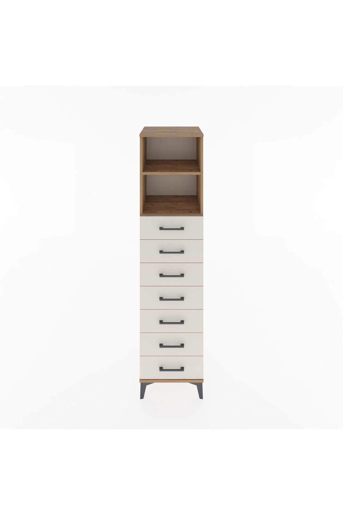 Hyperion Dolap 2 Raflı 7 Çekmeceli 44x44x182 Çam-Aytaşı