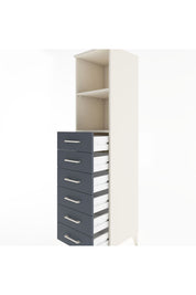 Hyperion Dolap 2 Raflı 6 Çekmeceli 44x44x182 Aytaşı-Antrasit