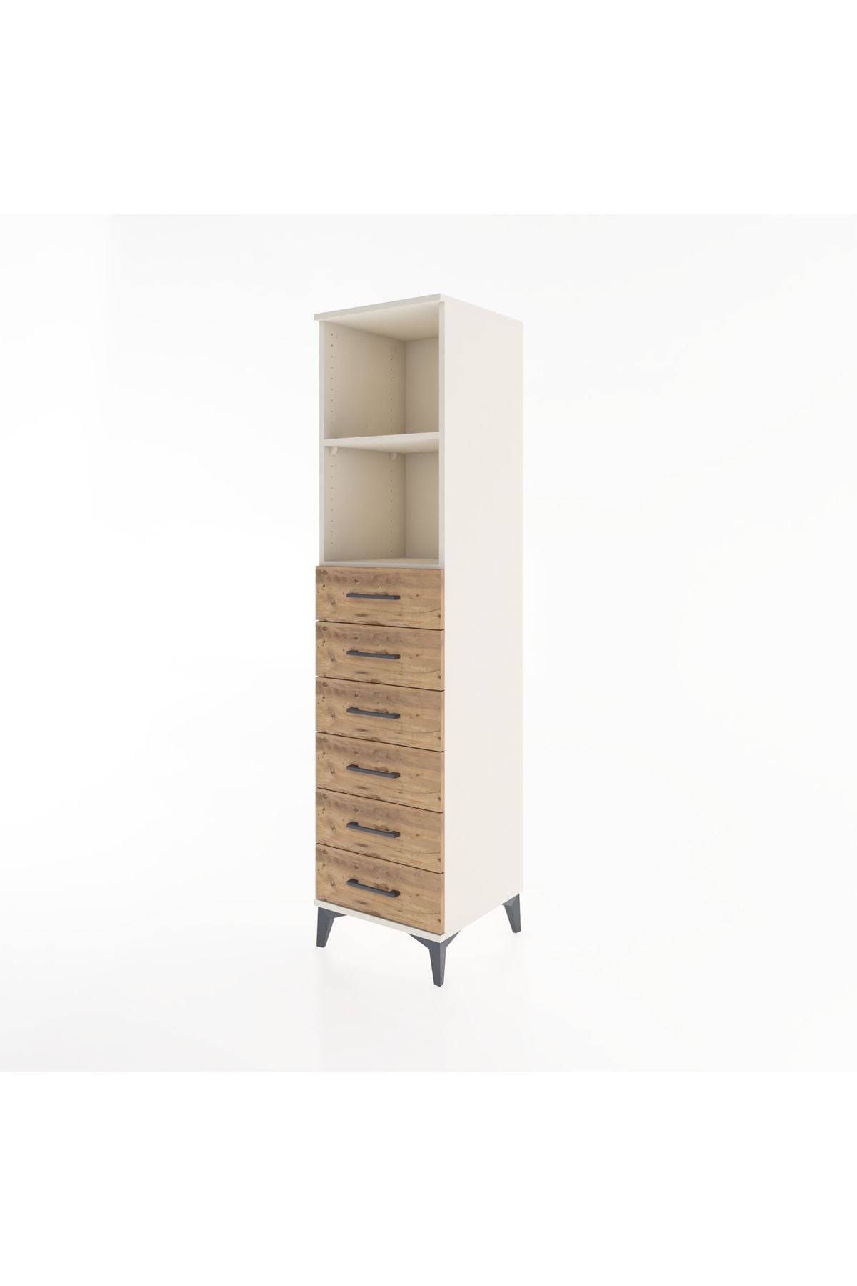 Hyperion Dolap 2 Raflı 6 Çekmeceli 44x44x182 Aytaşı-Çam