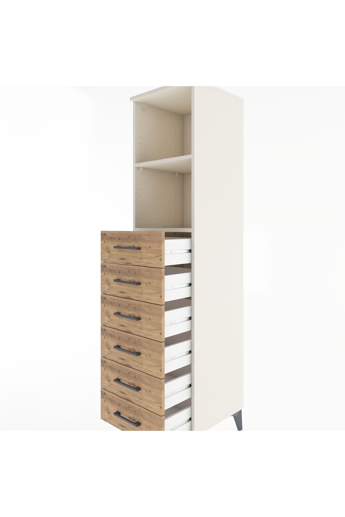 Hyperion Dolap 2 Raflı 6 Çekmeceli 44x44x182 Aytaşı-Çam