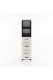 Hyperion Dolap 2 Raflı 6 Çekmeceli 44x44x182 Antrasit-Aytaşı