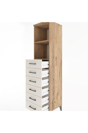 Hyperion Dolap 2 Raflı 6 Çekmeceli 44x44x182 Çam-Aytaşı