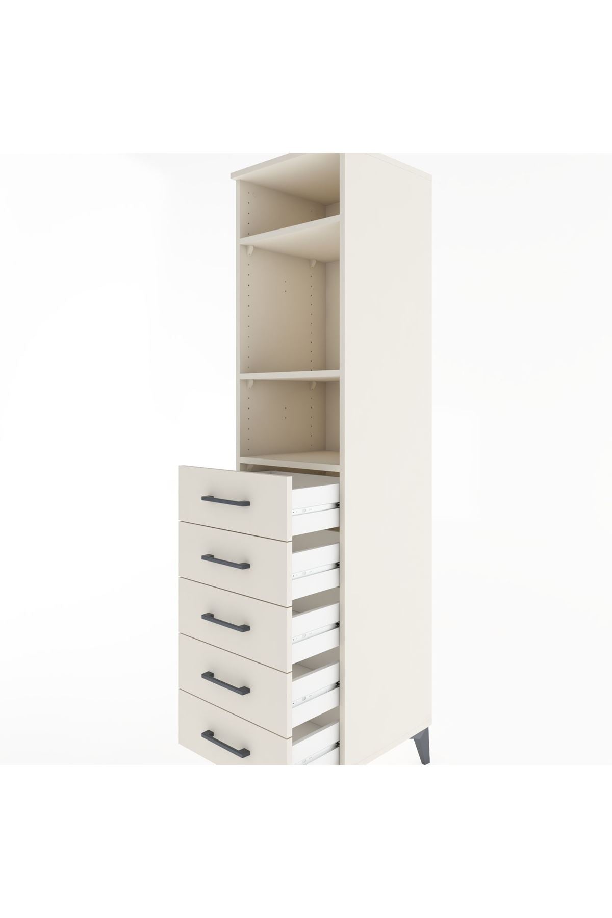 Hyperion Dolap 3 Raflı 5 Çekmeceli 44x44x182 - S55M035V1B