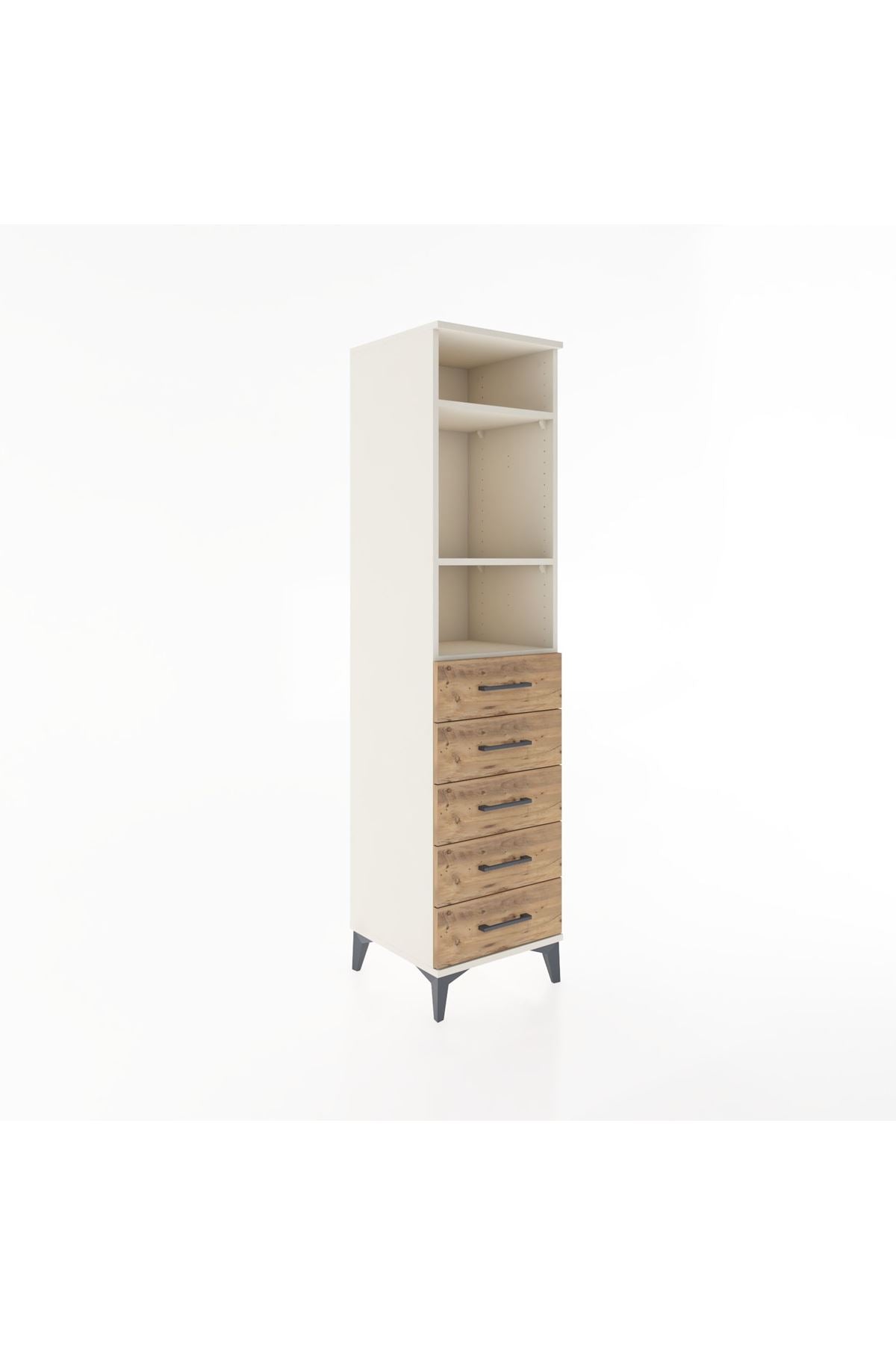 Hyperion Dolap 3 Raflı 5 Çekmeceli 44x44x182 - S55M035V3B