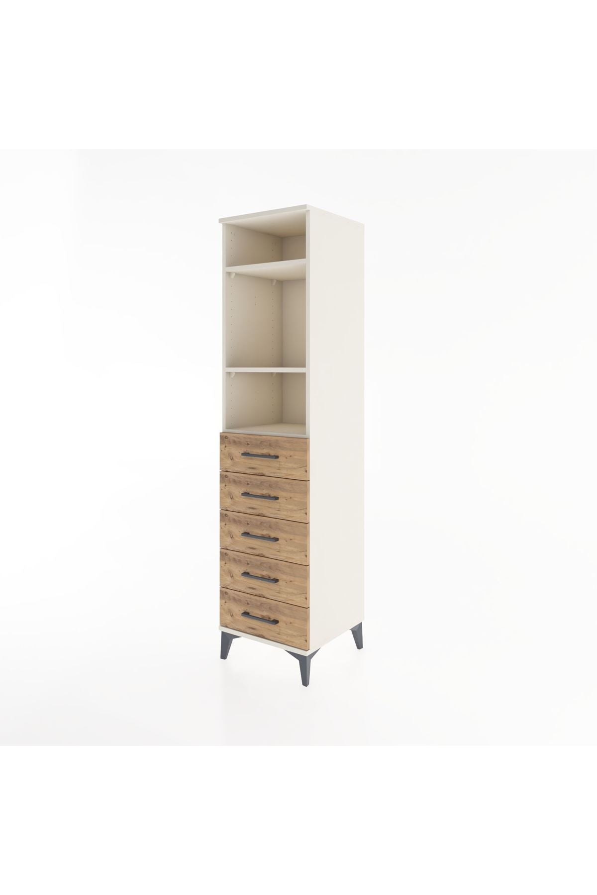 Hyperion Dolap 3 Raflı 5 Çekmeceli 44x44x182 - S55M035V3B