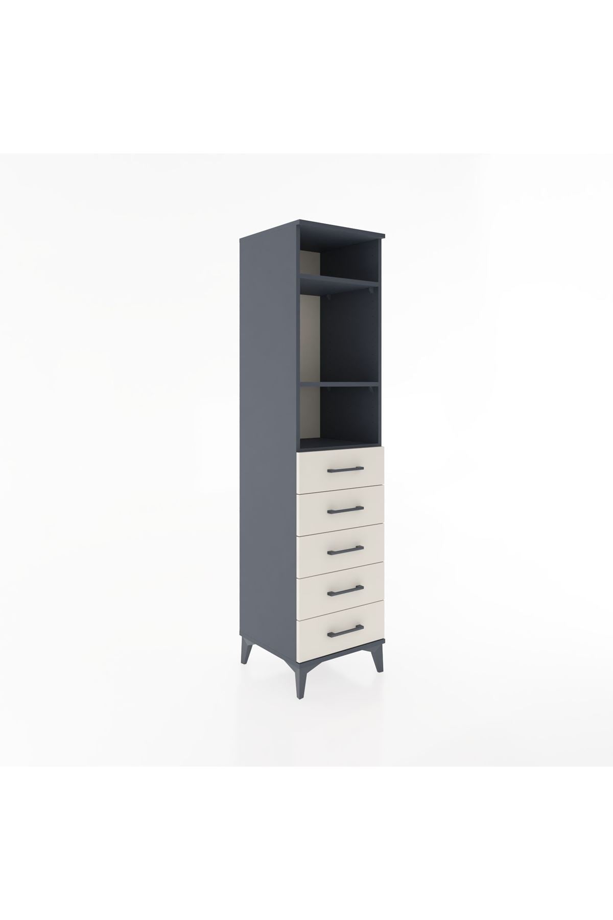 Hyperion Dolap 3 Raflı 5 Çekmeceli 44x44x182 - S55M035V4B
