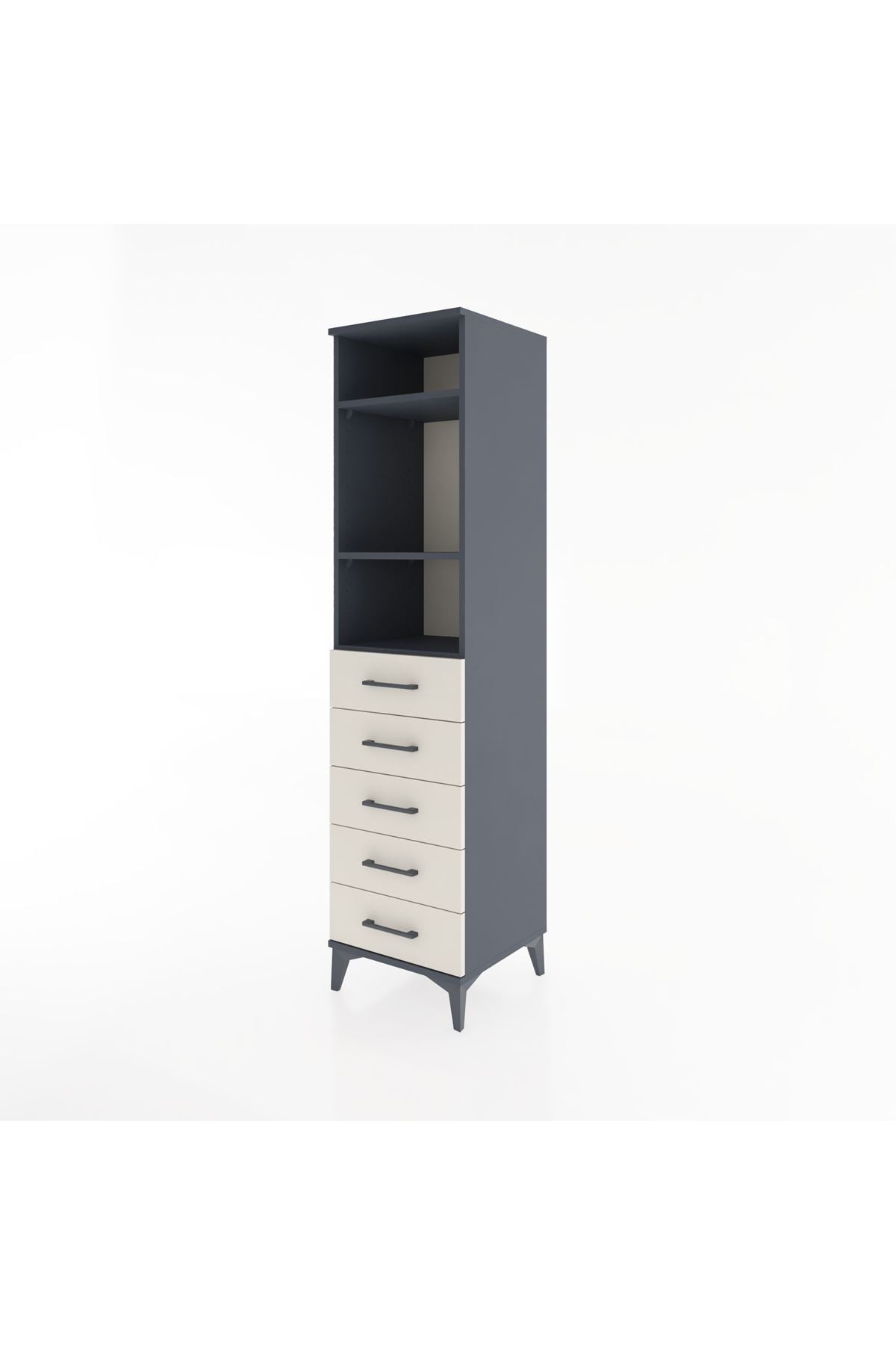 Hyperion Dolap 3 Raflı 5 Çekmeceli 44x44x182 - S55M035V4B