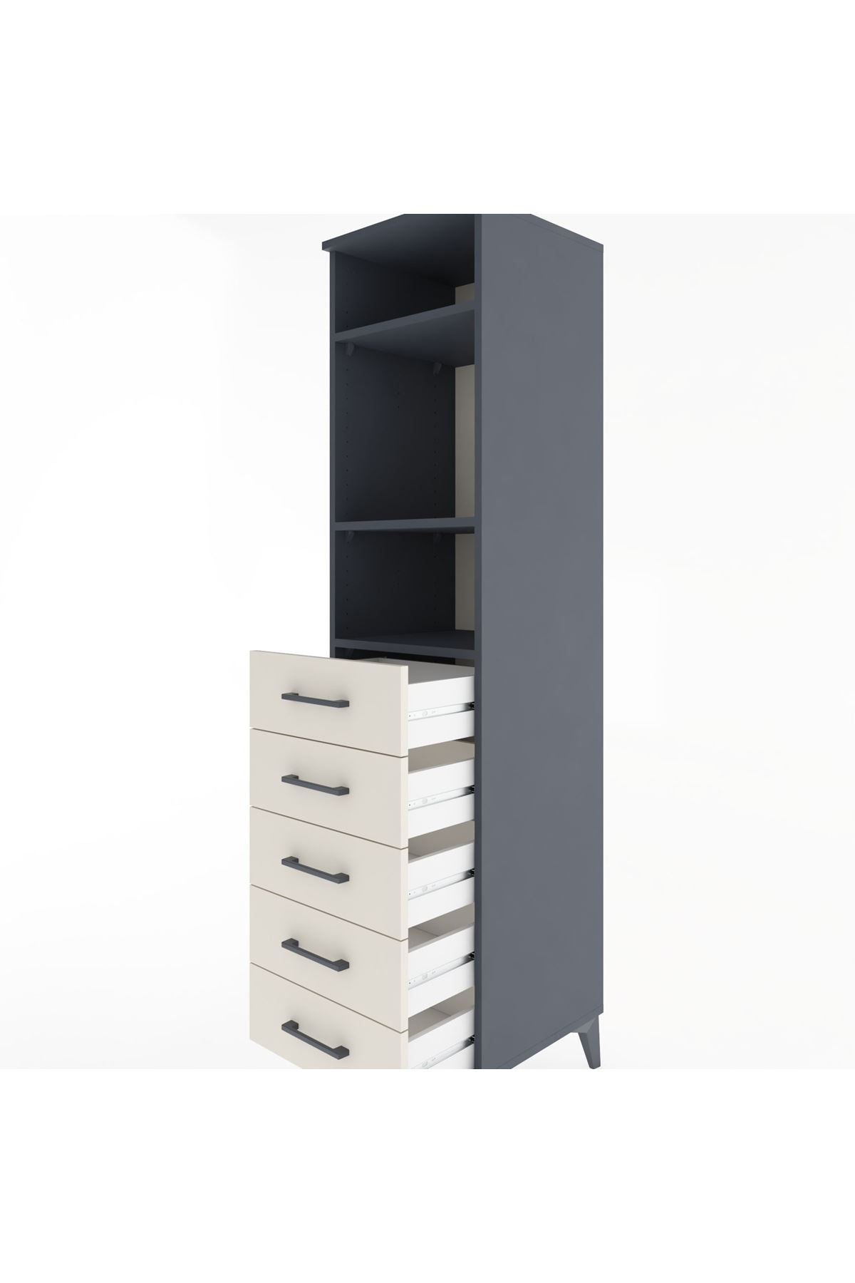 Hyperion Dolap 3 Raflı 5 Çekmeceli 44x44x182 - S55M035V4B
