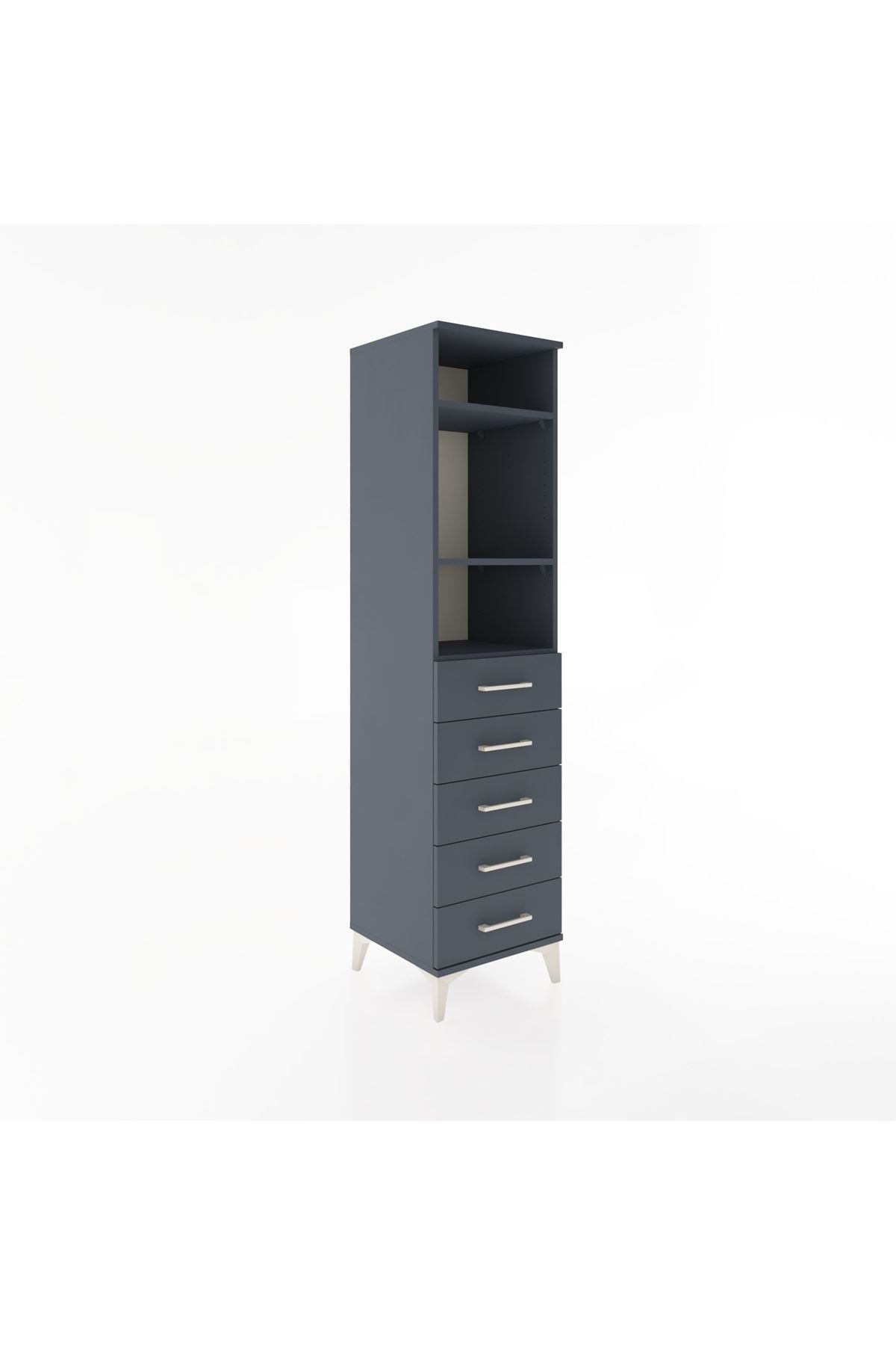 Hyperion Dolap 3 Raflı 5 Çekmeceli 44x44x182 - S55M035V5B