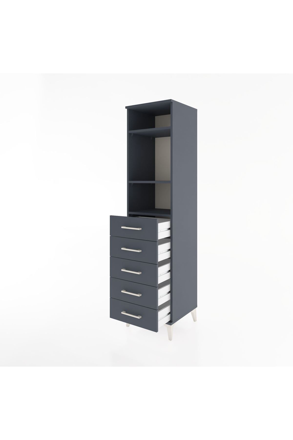 Hyperion Dolap 3 Raflı 5 Çekmeceli 44x44x182 - S55M035V5B
