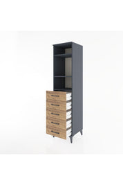 Hyperion Dolap 3 Raflı 5 Çekmeceli 44x44x182 - S55M035V6B