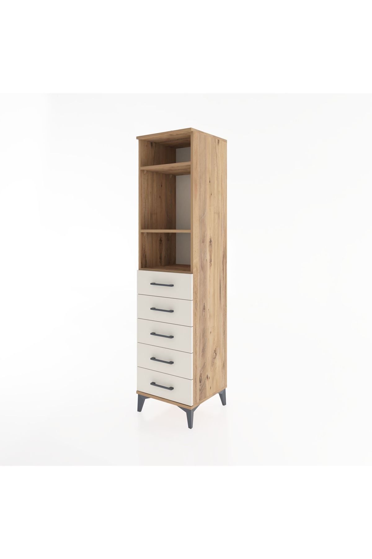 Hyperion Dolap 3 Raflı 5 Çekmeceli 44x44x182 - S55M035V7B