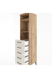 Hyperion Dolap 3 Raflı 5 Çekmeceli 44x44x182 - S55M035V7B