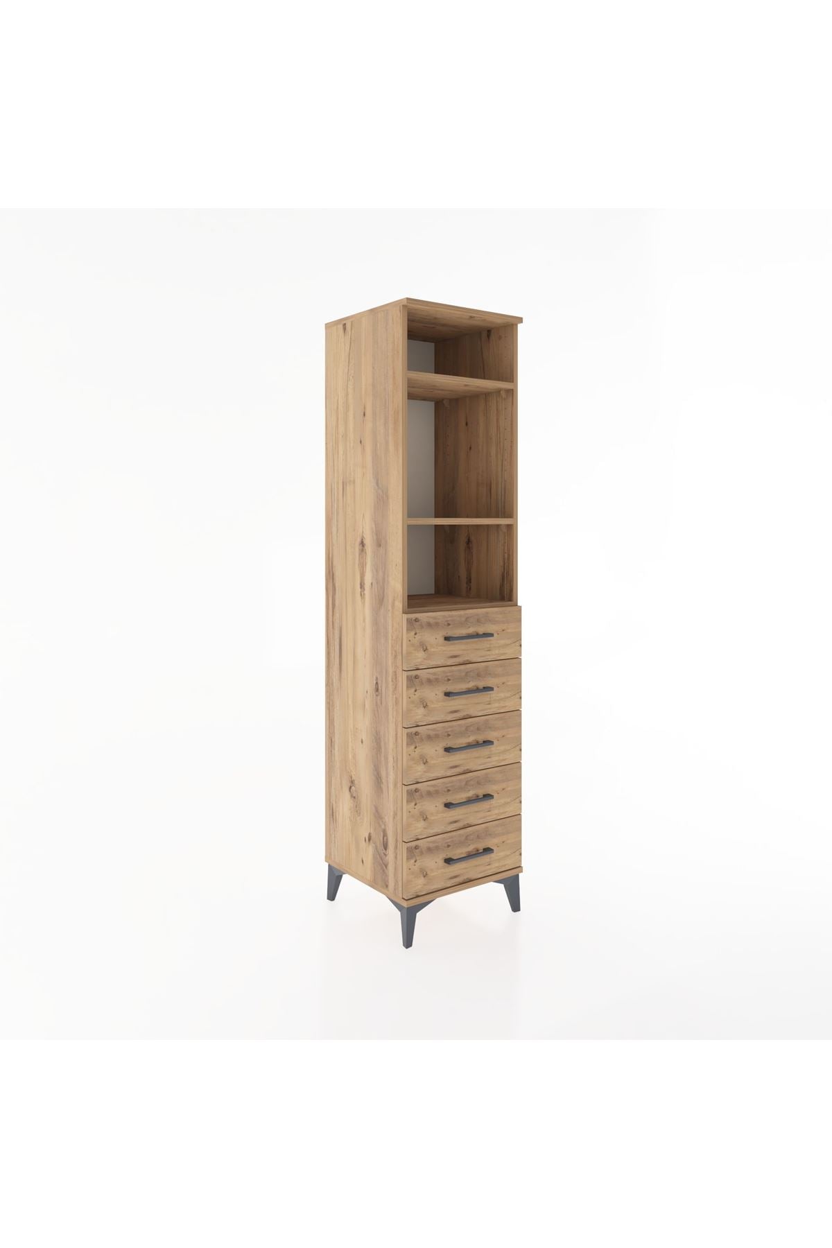 Hyperion Dolap 3 Raflı 5 Çekmeceli 44x44x182 - S55M035V9B
