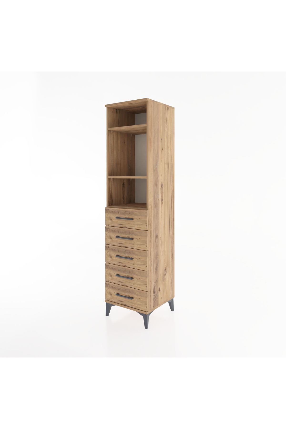 Hyperion Dolap 3 Raflı 5 Çekmeceli 44x44x182 - S55M035V9B