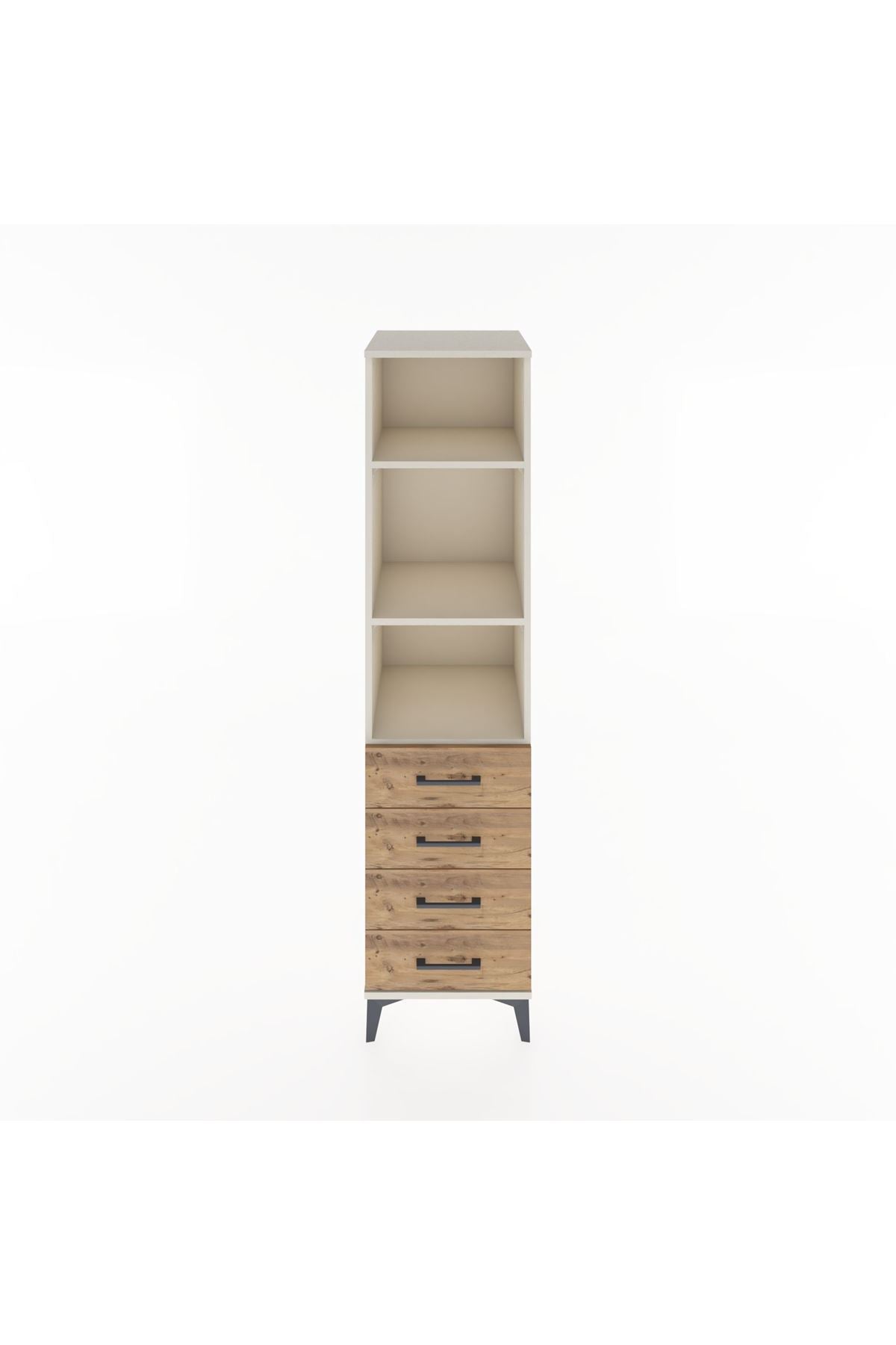 Hyperion Dolap 3 Raflı 4 Çekmeceli 44x44x182 - S55M036V3B