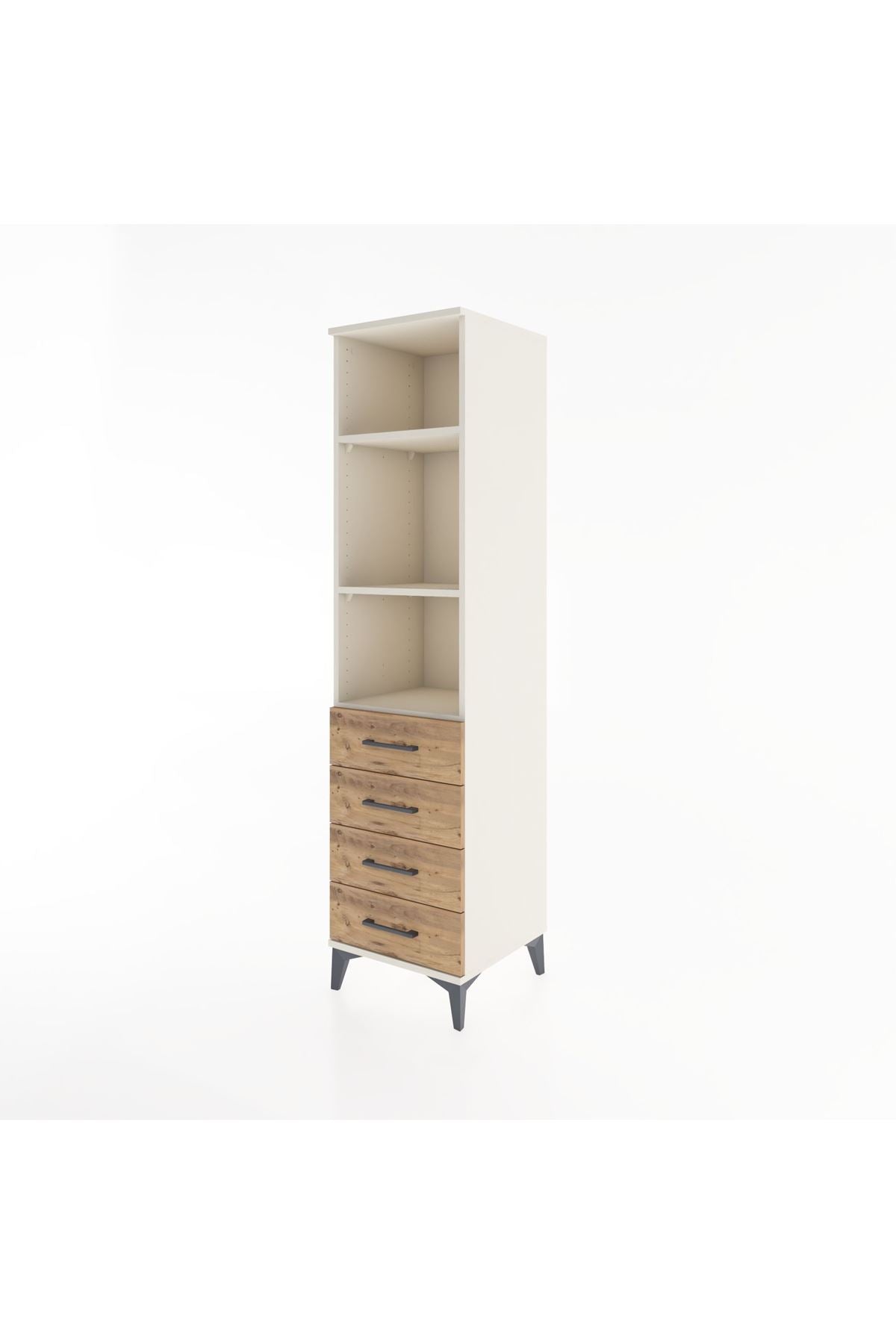 Hyperion Dolap 3 Raflı 4 Çekmeceli 44x44x182 - S55M036V3B