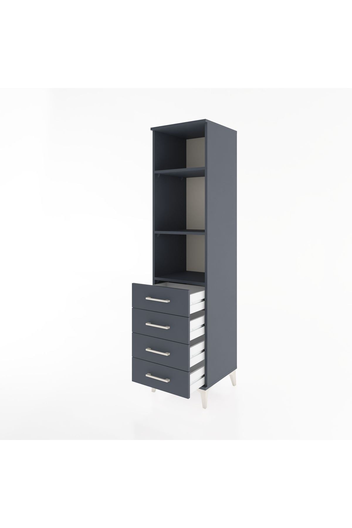 Hyperion Dolap 3 Raflı 4 Çekmeceli 44x44x182 - S55M036V5B