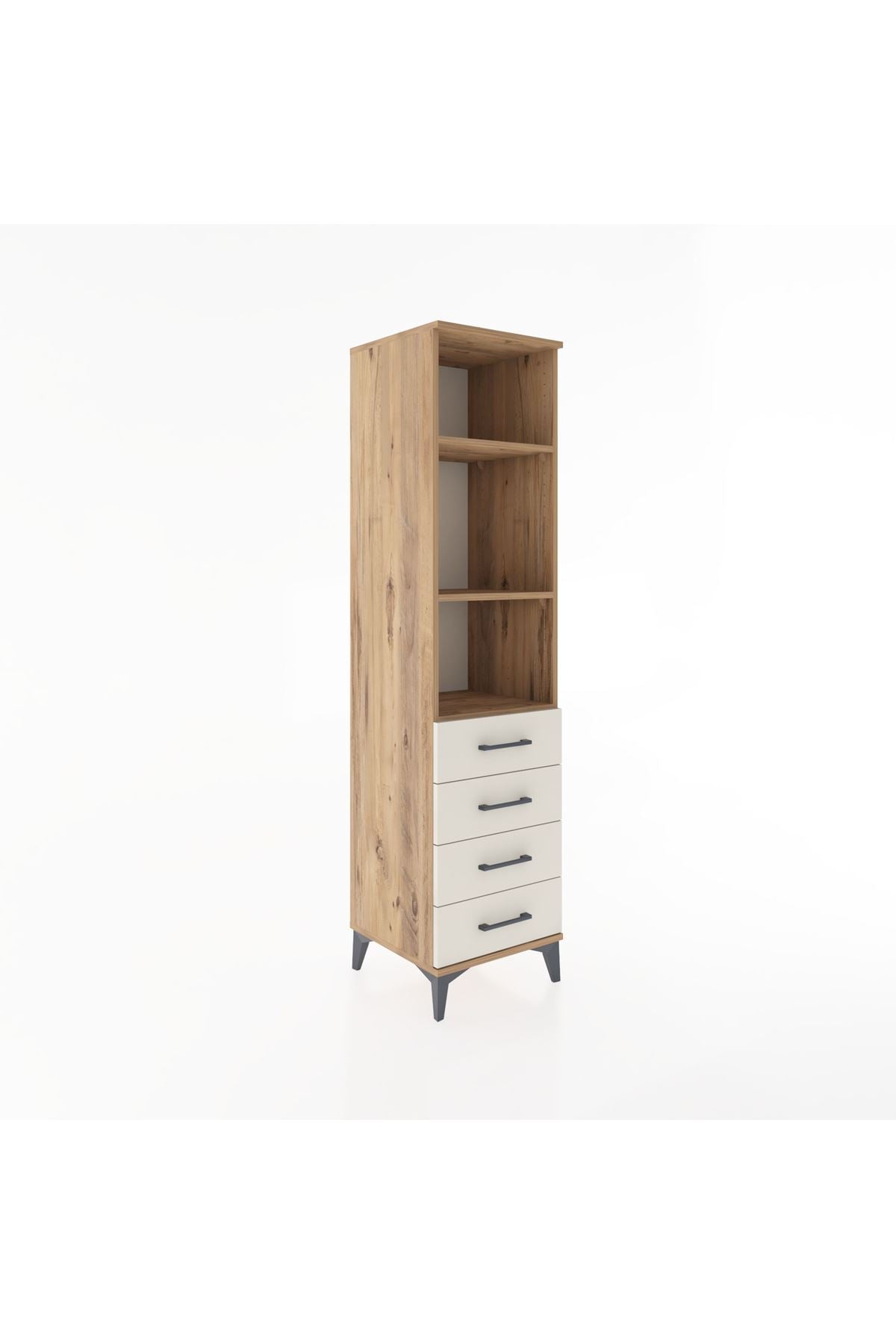 Hyperion Dolap 3 Raflı 4 Çekmeceli 44x44x182 - S55M036V7B