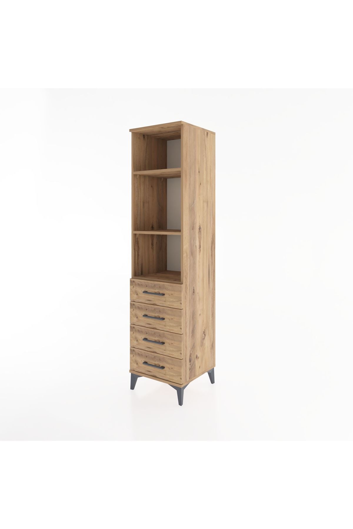 Hyperion Dolap 3 Raflı 4 Çekmeceli 44x44x182 - S55M036V9B