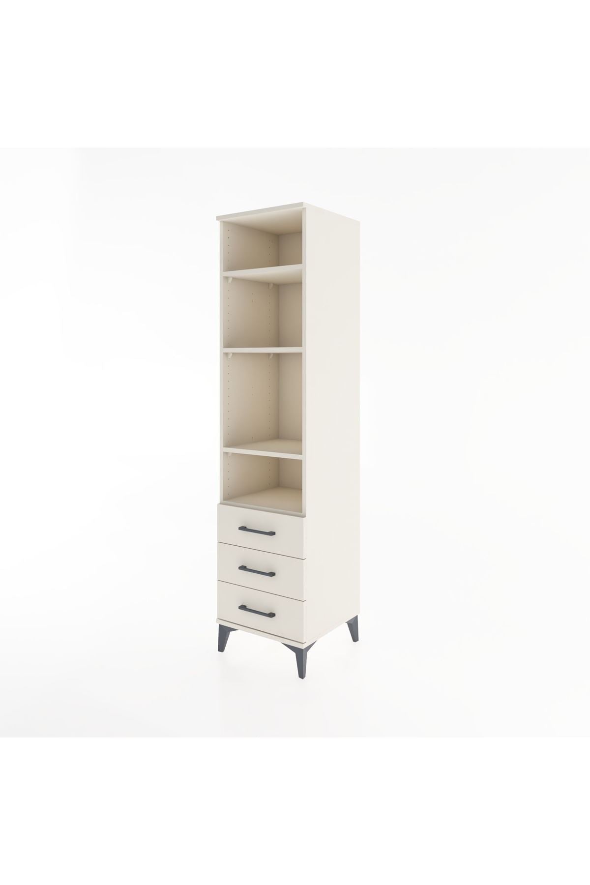 Hyperion Dolap 4 Raflı 3 Çekmeceli 44x44x182 - S55M037V1B