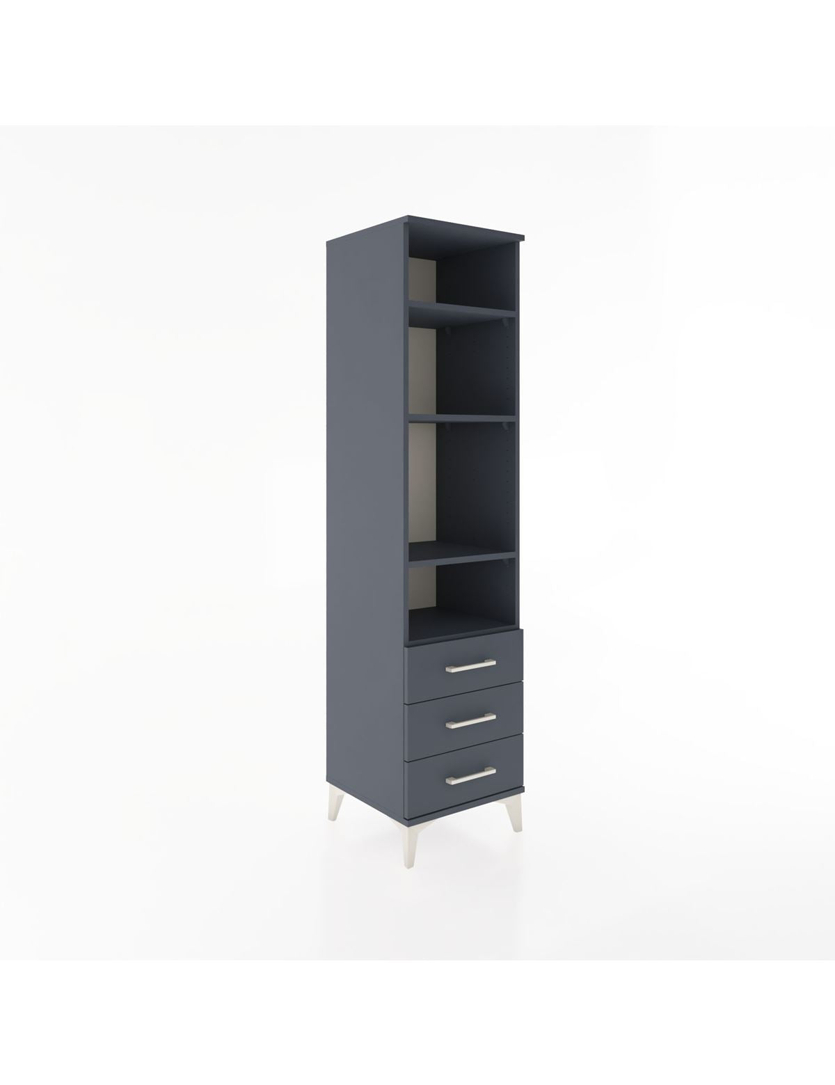 Hyperion Dolap 4 Raflı 3 Çekmeceli 44x44x182 - S55M037V5B