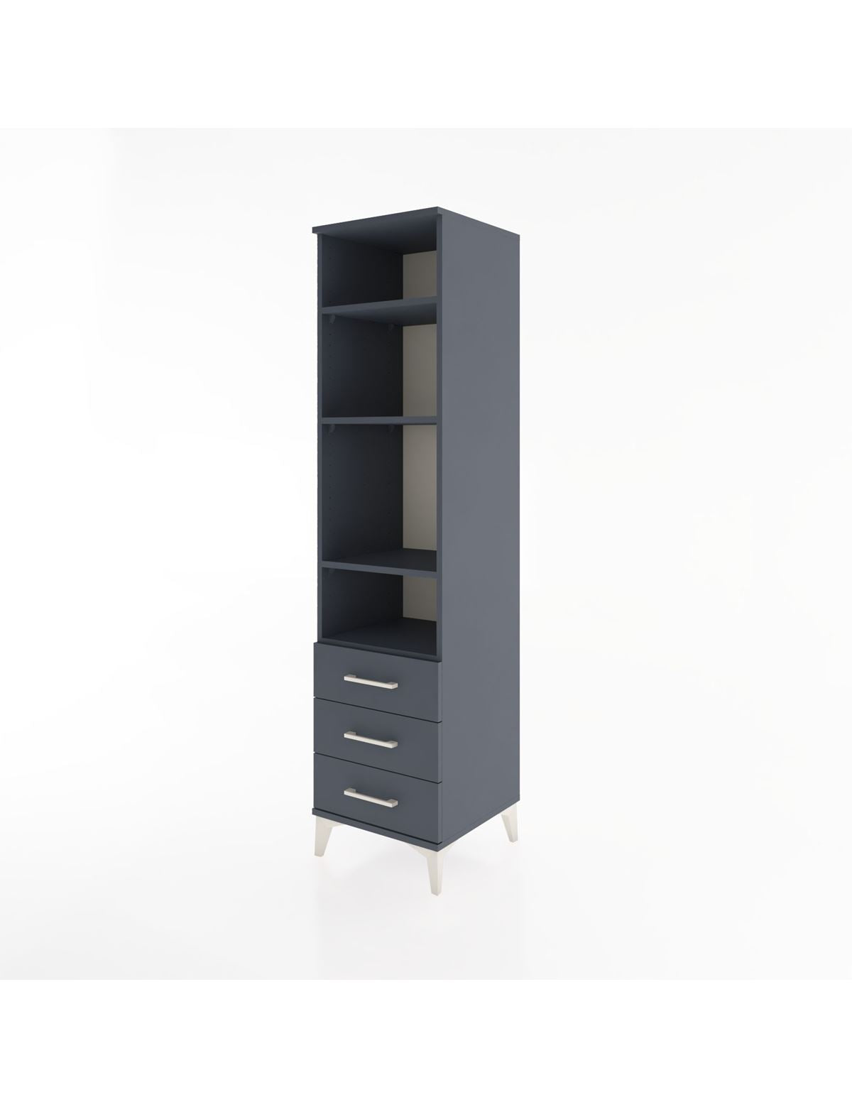Hyperion Dolap 4 Raflı 3 Çekmeceli 44x44x182 - S55M037V5B