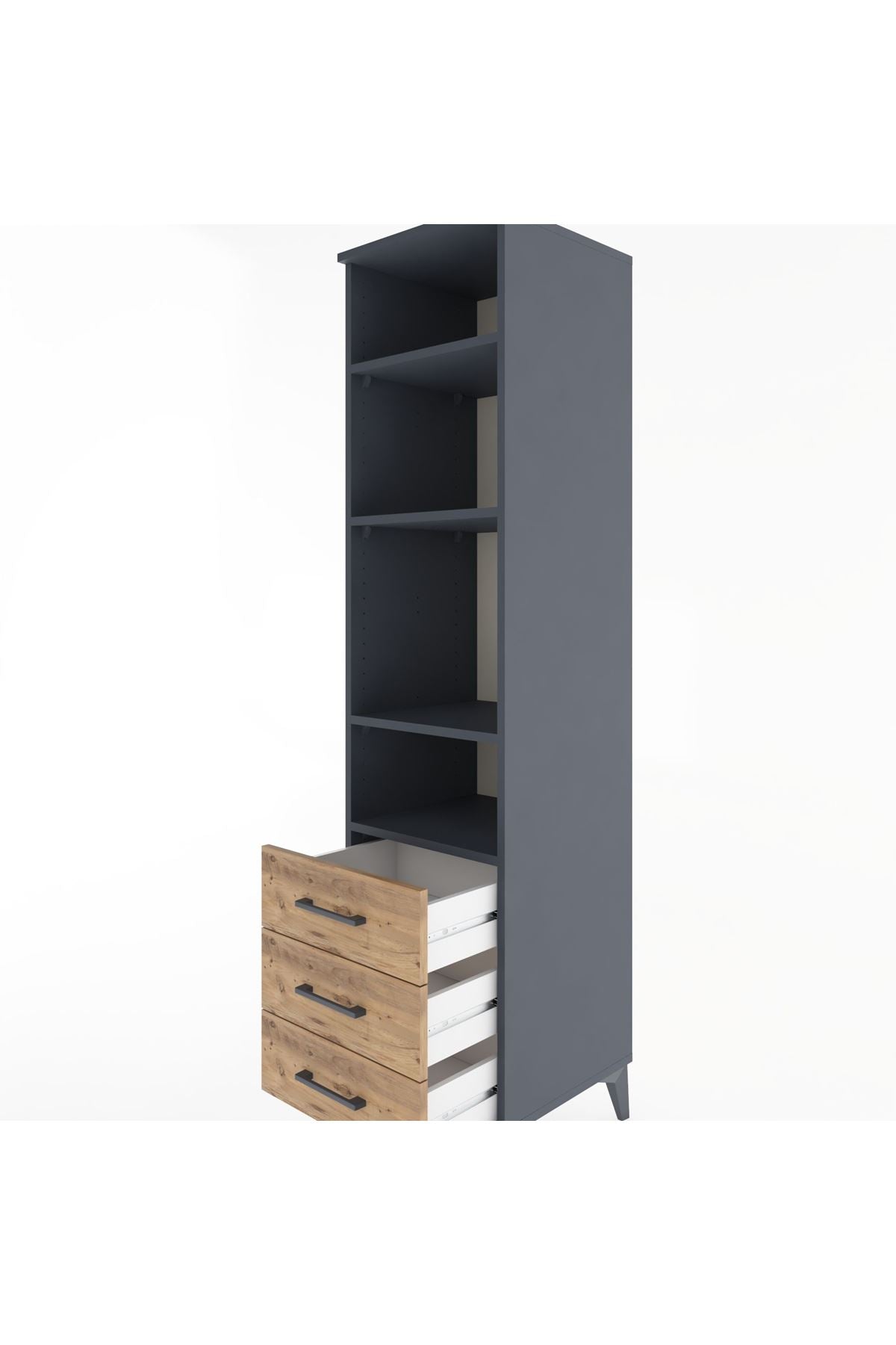 Hyperion Dolap 4 Raflı 3 Çekmeceli 44x44x182 - S55M037V6B