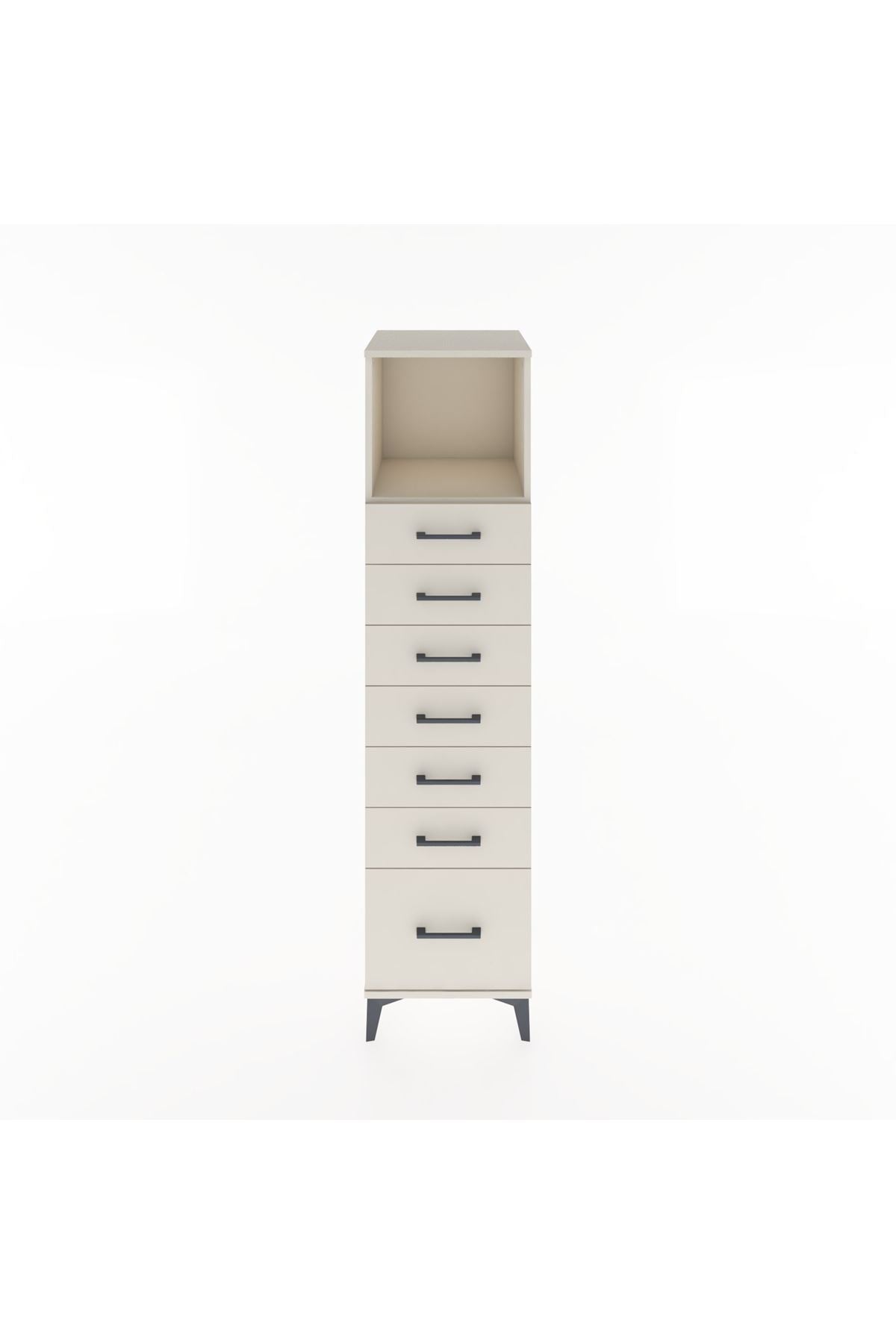 Hyperion Dolap Tek Raflı 7 Çekmeceli 44x44x182 Aytaşı-Aytaşı