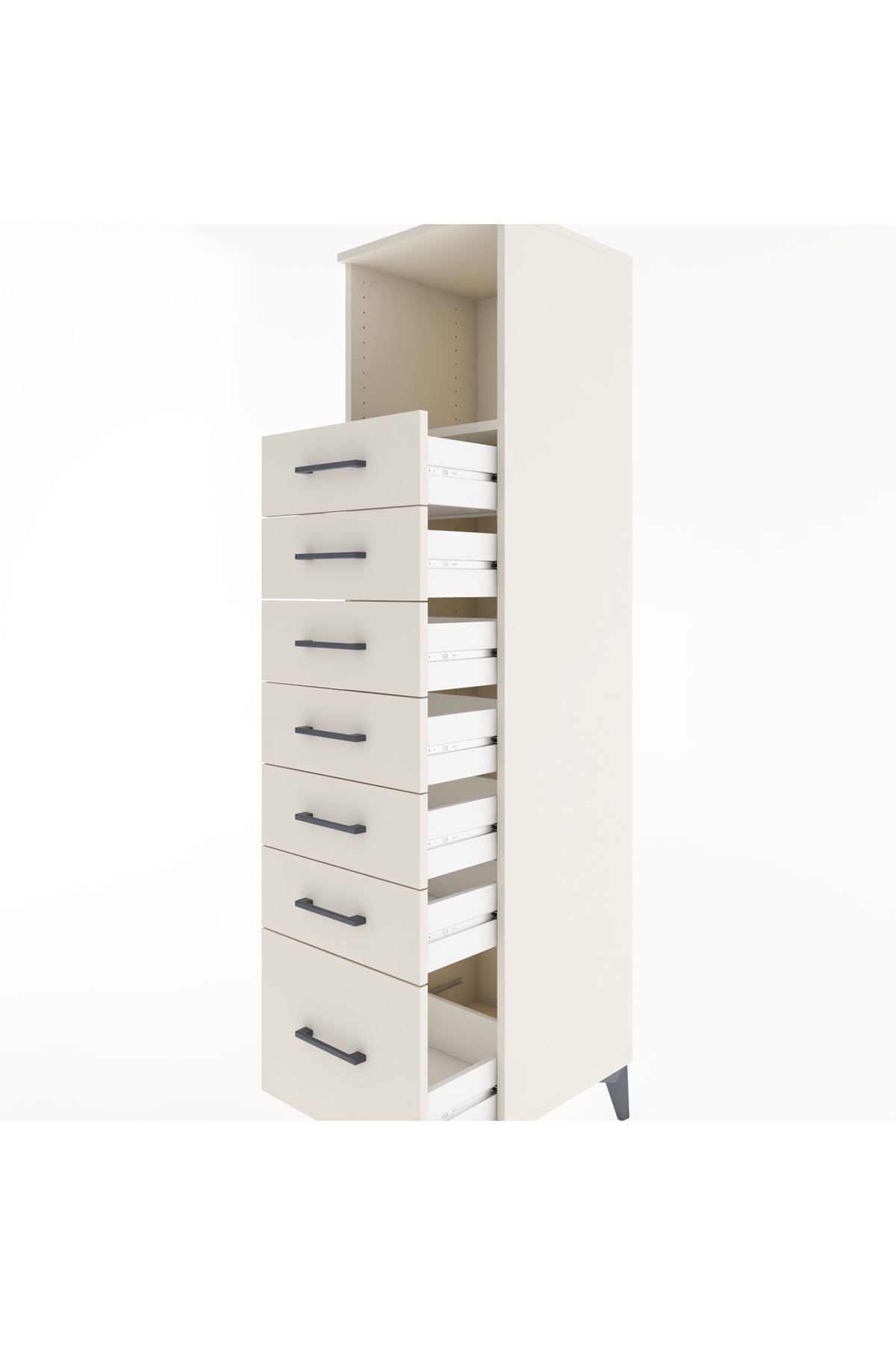 Hyperion Dolap Tek Raflı 7 Çekmeceli 44x44x182 Aytaşı-Aytaşı