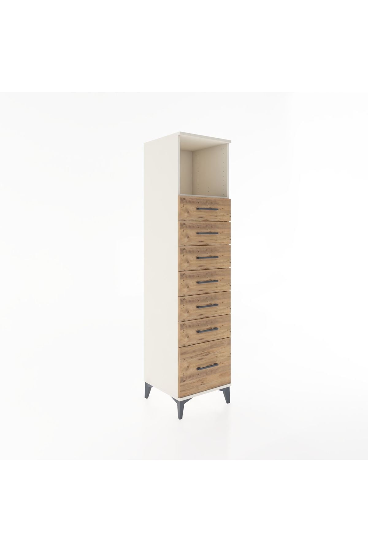 Hyperion Dolap Tek Raflı 7 Çekmeceli 44x44x182 Aytaşı-Çam