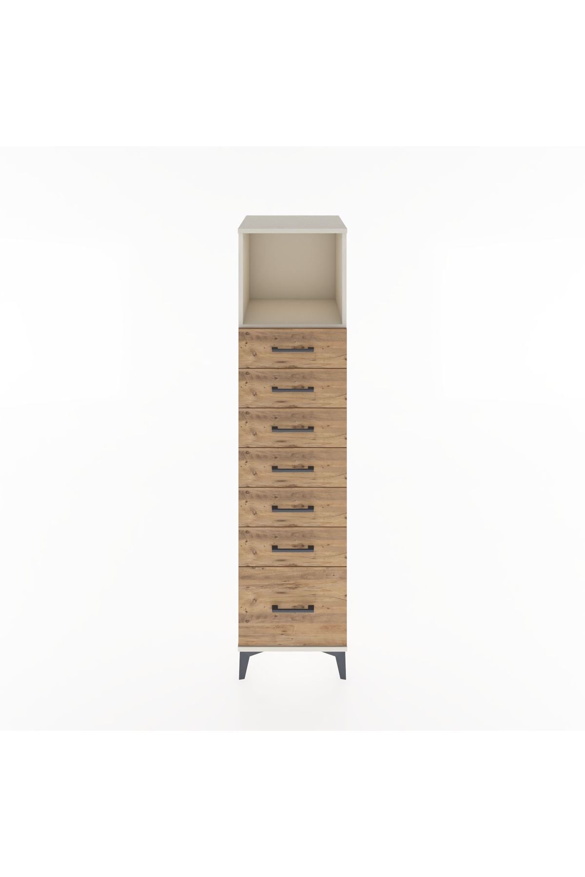 Hyperion Dolap Tek Raflı 7 Çekmeceli 44x44x182 Aytaşı-Çam