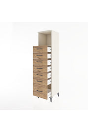 Hyperion Dolap Tek Raflı 7 Çekmeceli 44x44x182 Aytaşı-Çam