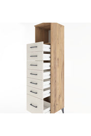 Hyperion Dolap Tek Raflı 7 Çekmeceli 44x44x182 Çam-Aytaşı