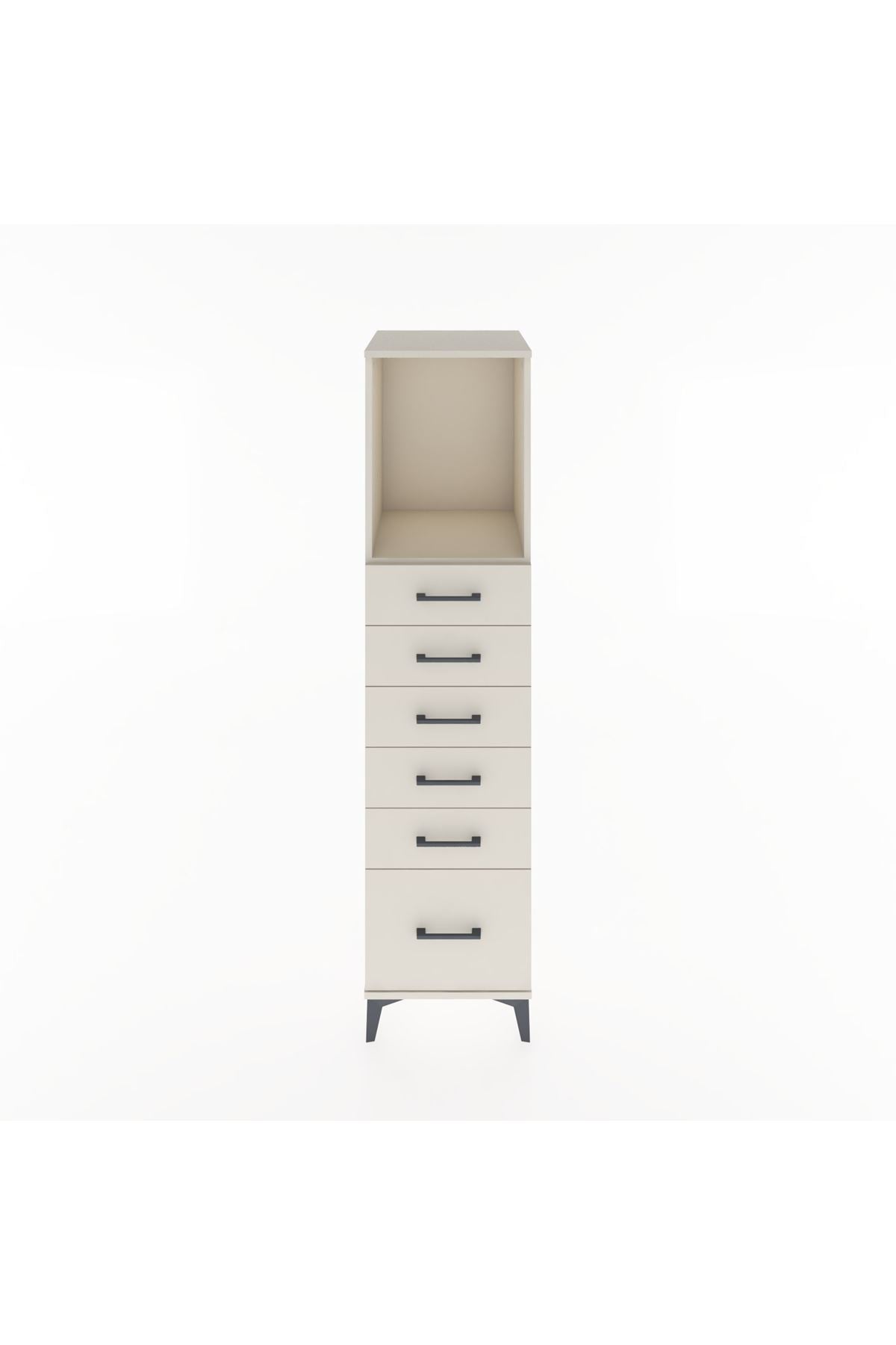 Hyperion Dolap Tek Raflı 6 Çekmeceli 44x44x182 Aytaşı-Aytaşı